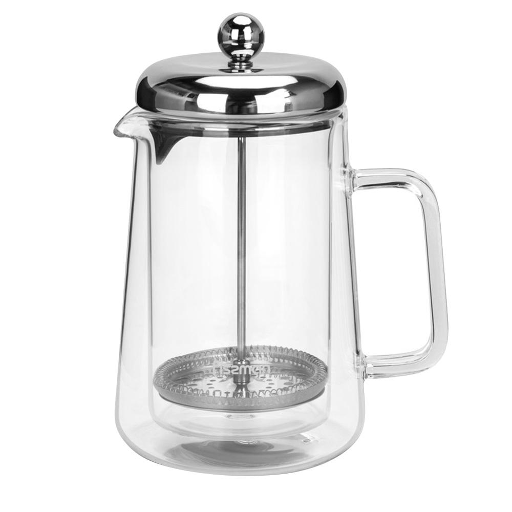 Fissman - French Press Double Wall Coffee Maker - Clear - 600 ml