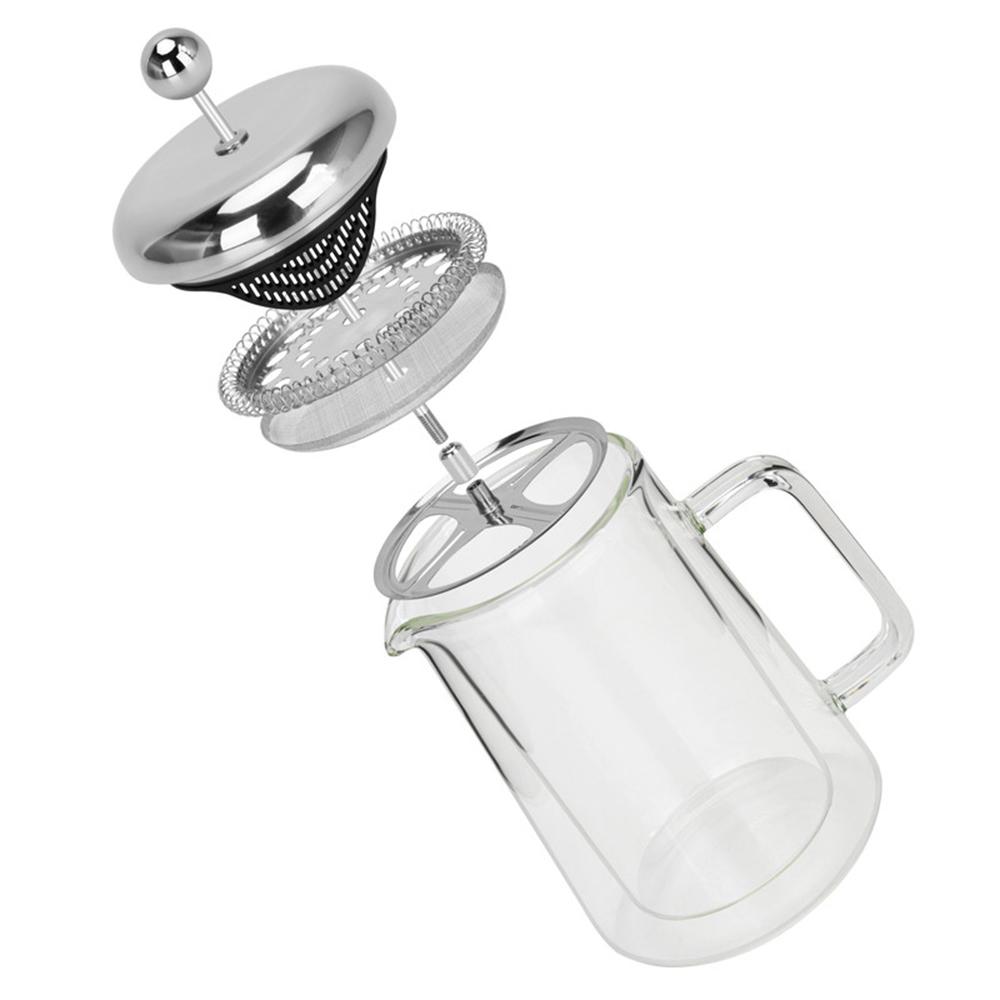 Fissman - French Press Double Wall Coffee Maker - Clear - 600 ml