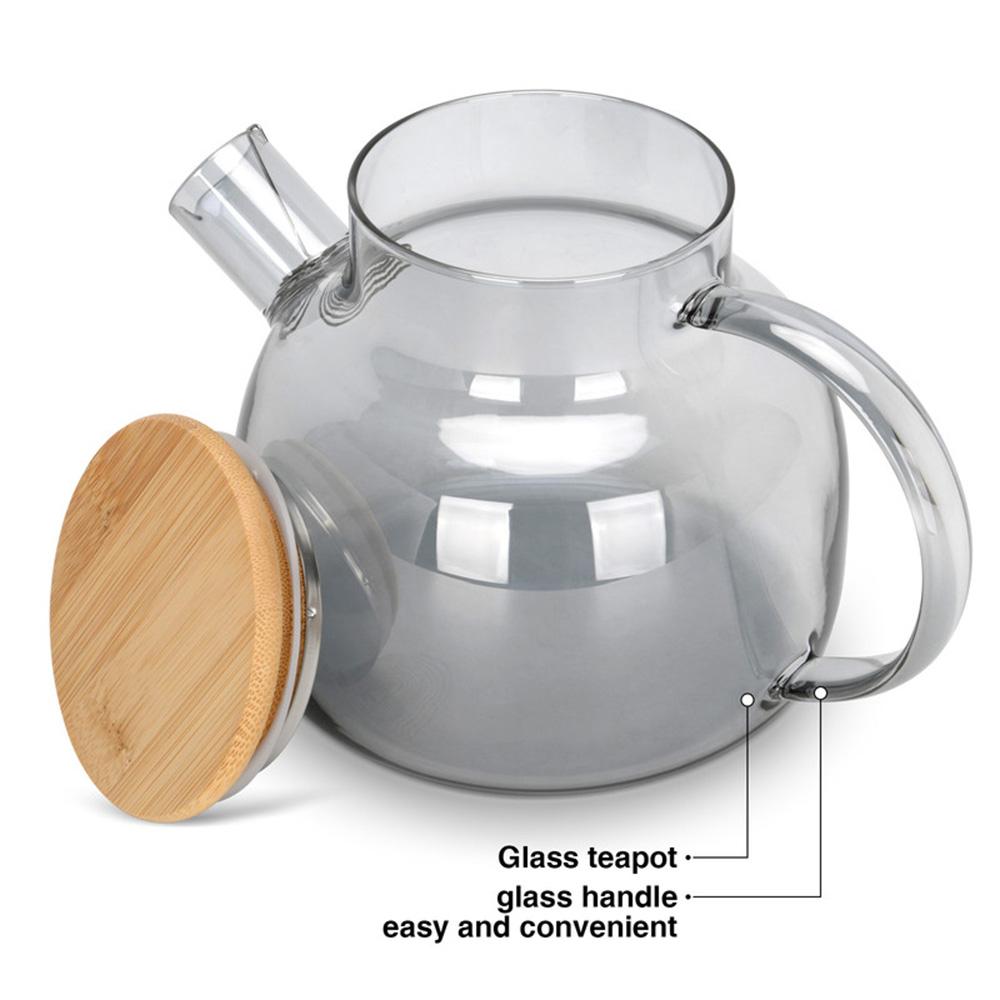 Fissman - Glass Tea Pot With Steel Infuser - Clear - 1 L