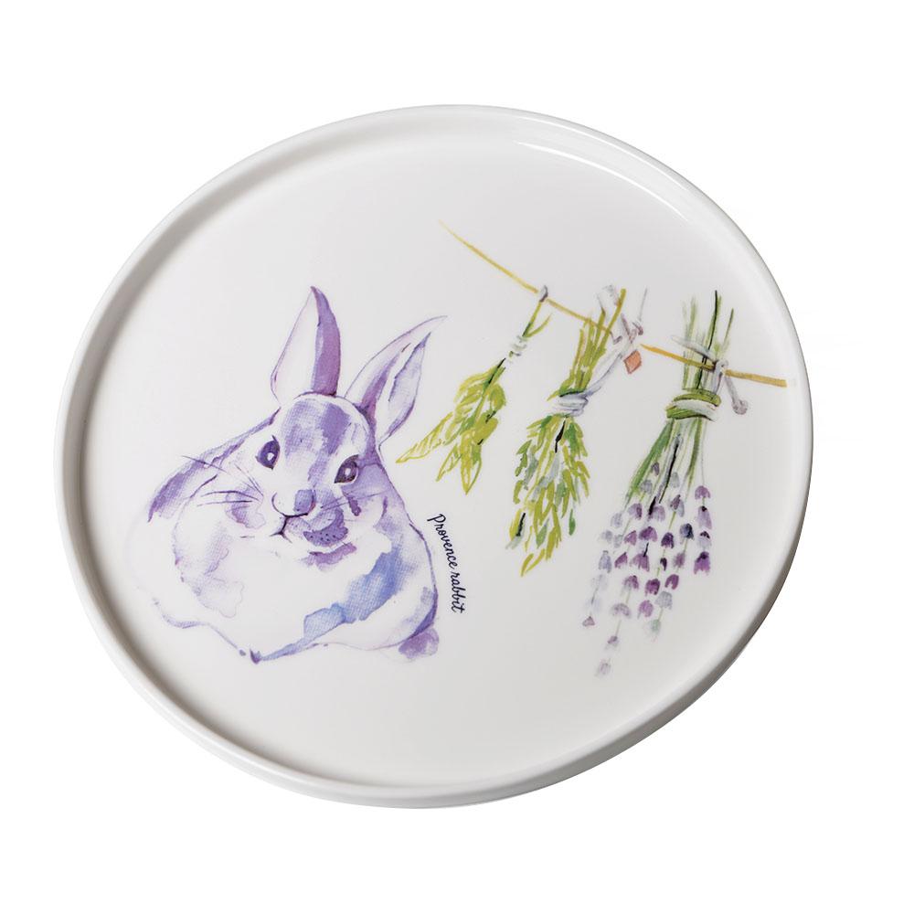 Fissman - Provence Rabbit Design Porcelain Plate - White - 25 cm