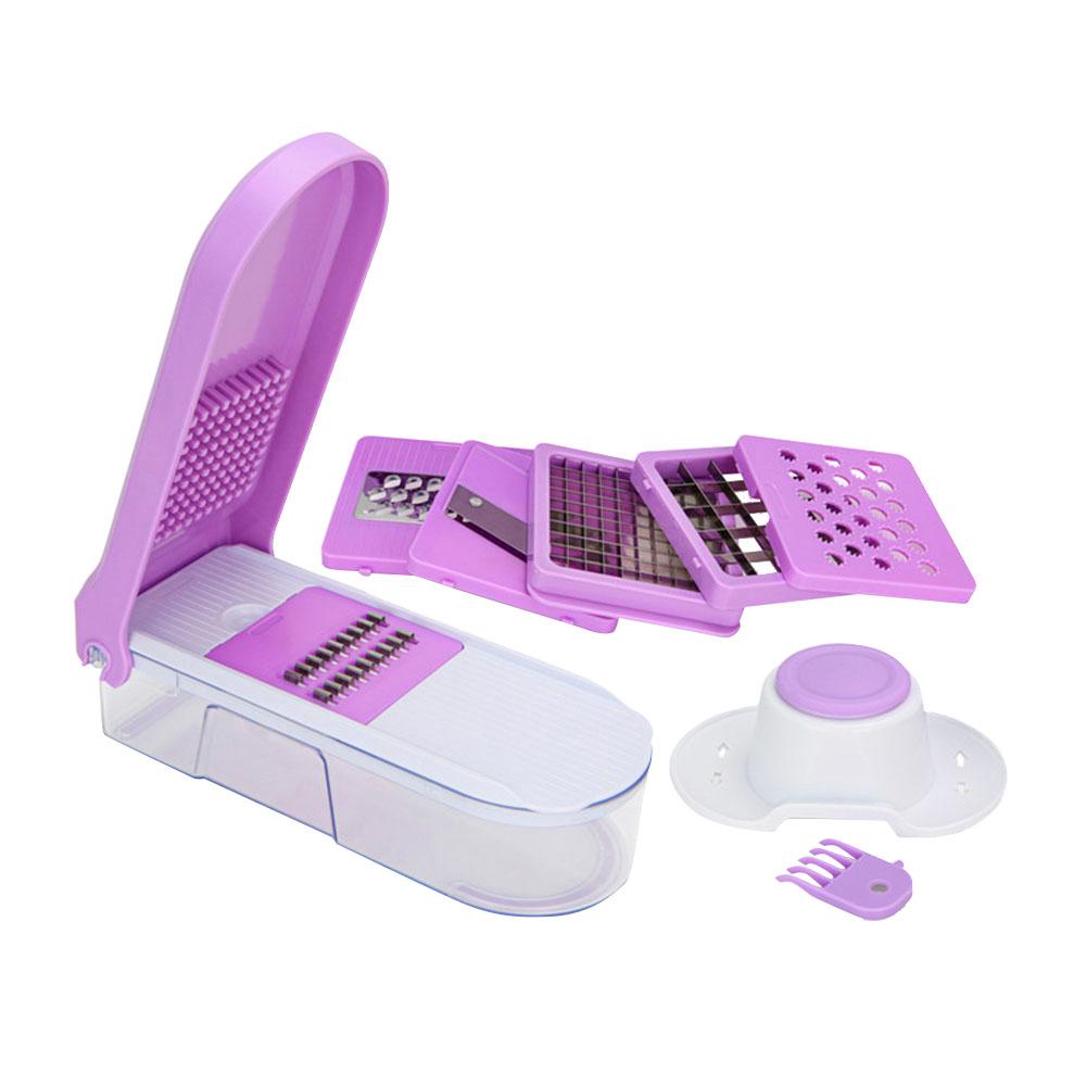 Fissman - Vegetable Cutter Grater With 6 Blades - Purple