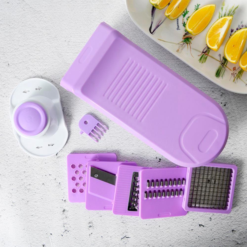 Fissman - Vegetable Cutter Grater With 6 Blades - Purple