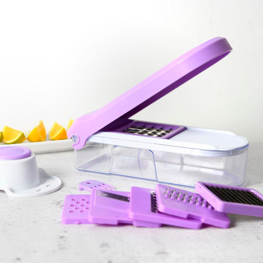 Fissman - Vegetable Cutter Grater With 6 Blades - Purple