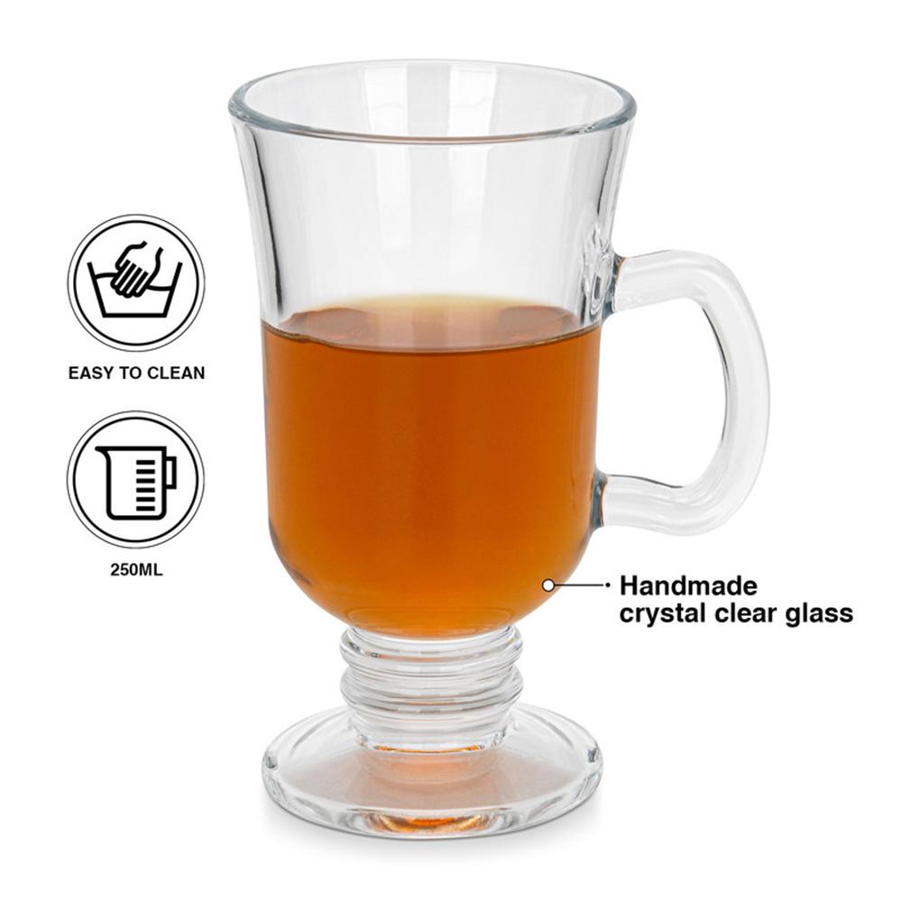 Fissman - Irish Coffee Glass Mug - Clear - 250 ml - 2pcs