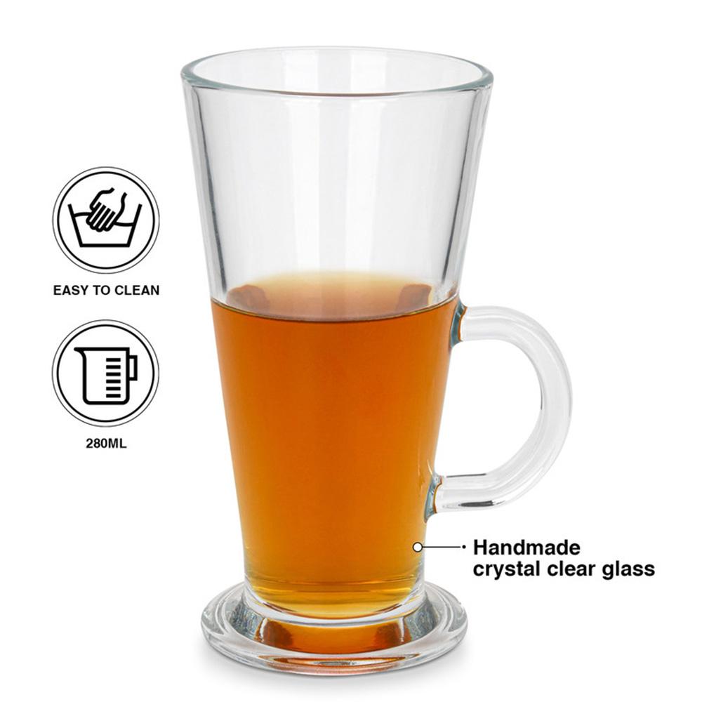 Fissman - Latte Glass Mug - Clear - 280 ml - 2pcs