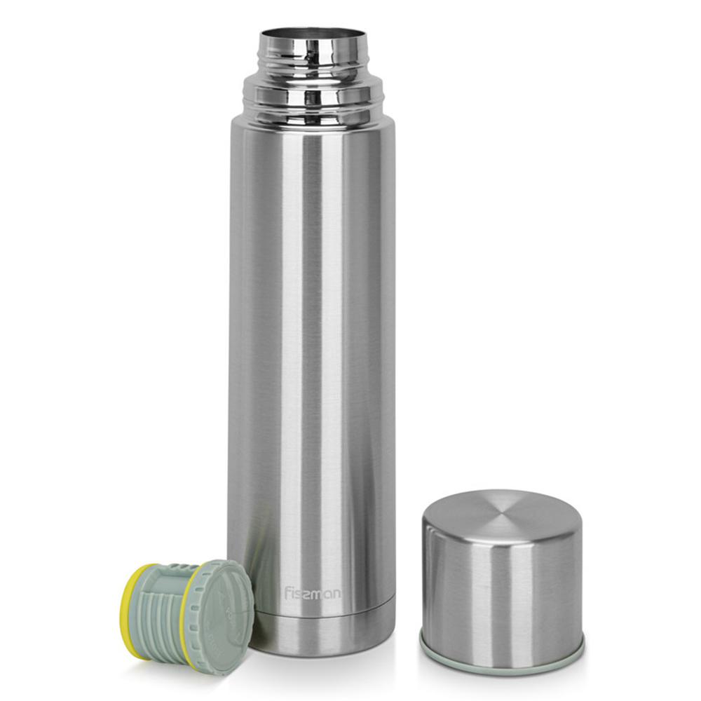 Fissman - Double Wall Vacuum Flask - Silver - 1 L