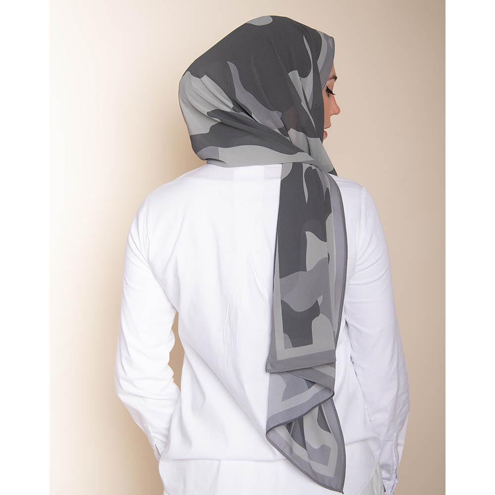 Luxy Hijab - Army Georgette Fabric Hijab