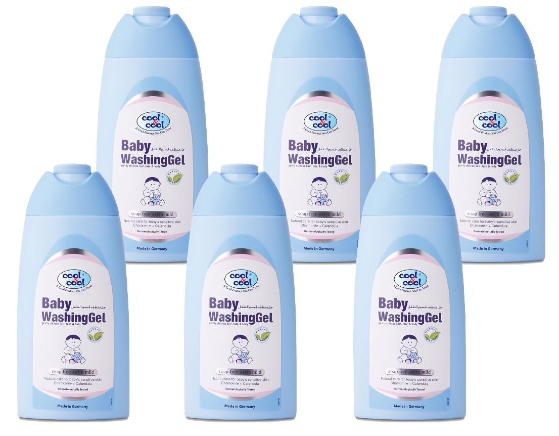 Cool & Cool - Baby Washing Gel 250ml - Pack of 6