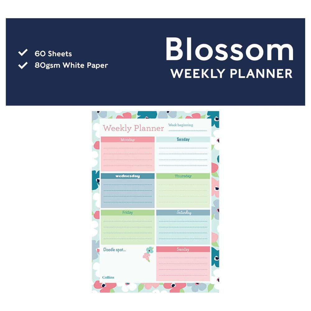 Collins - Blossom A4 Weekly Desk Pad