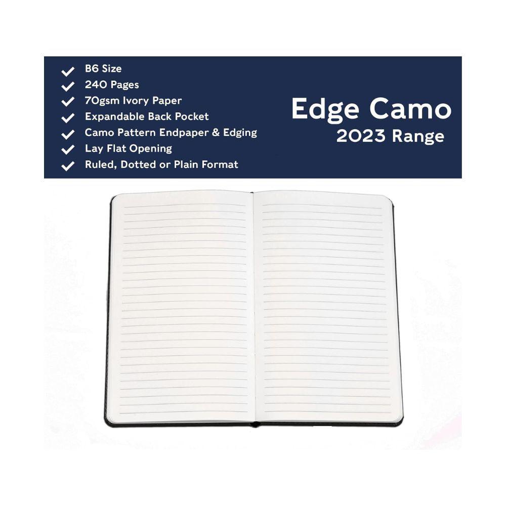 Collins - Edge Camo B6 Ruled Notebook - Yellow