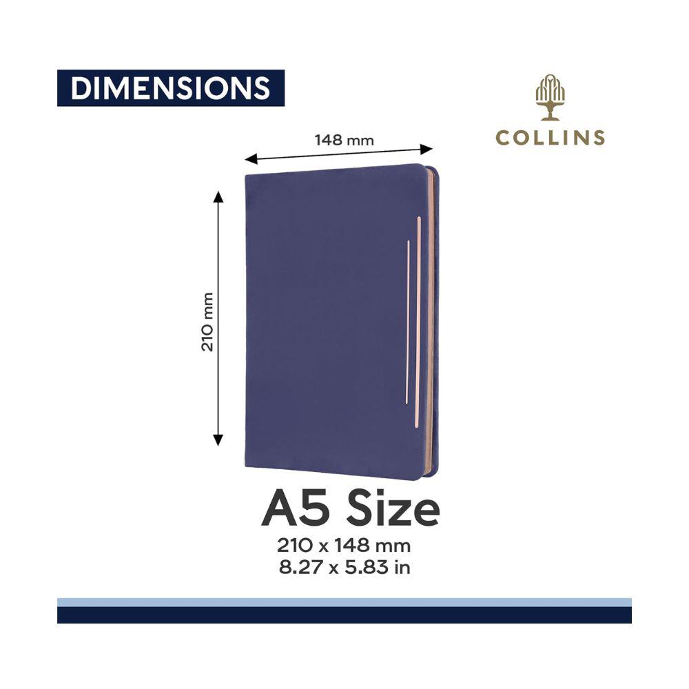 Collins - Diva A5 Luxe Ruled Notebook - Navy