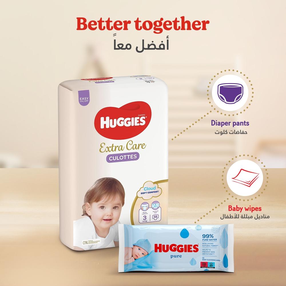 Huggies - Extra Care Culottes, Size 4, 9-14 kg, Mega Pack, 72 Diaper Pants