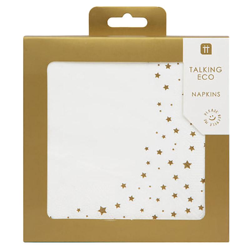 Talking Tables - Eid Gold Star Napkins - 21pcs