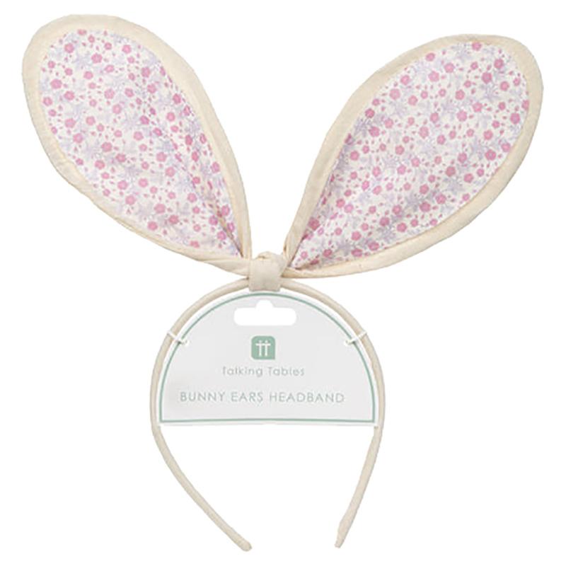 Talking Tables - Easter Spring Bunny Floral Bunny Ears Headband