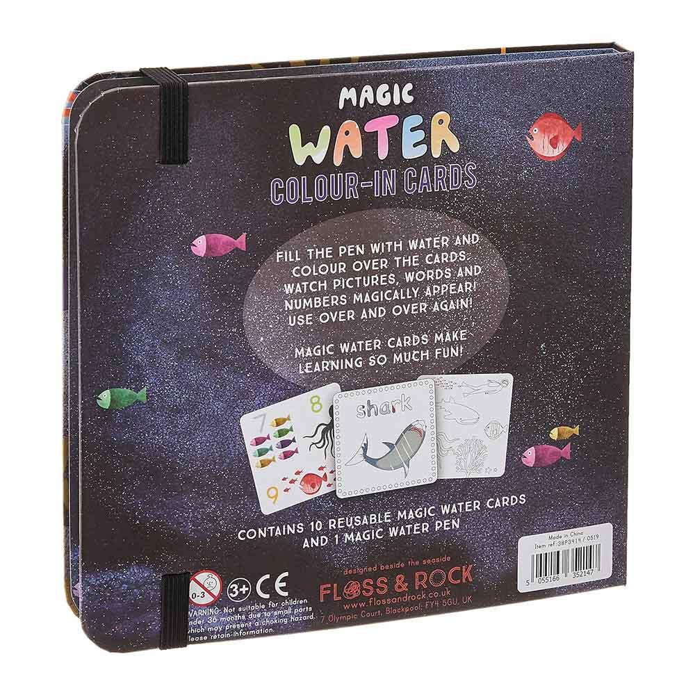 Floss & Rock - Magic Water Colour-In Pen And Cards - Deep Sea