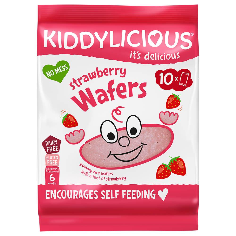 Kiddylicious - Gluten And Dairy Free Wafers - Strawberry - 4 g - Pack of 10