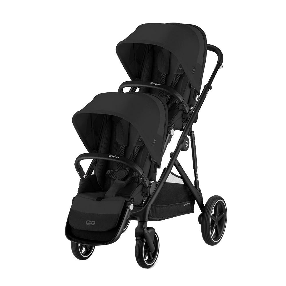 Cybex - Gazelle S Sreoller Double Stroller - Moon Black