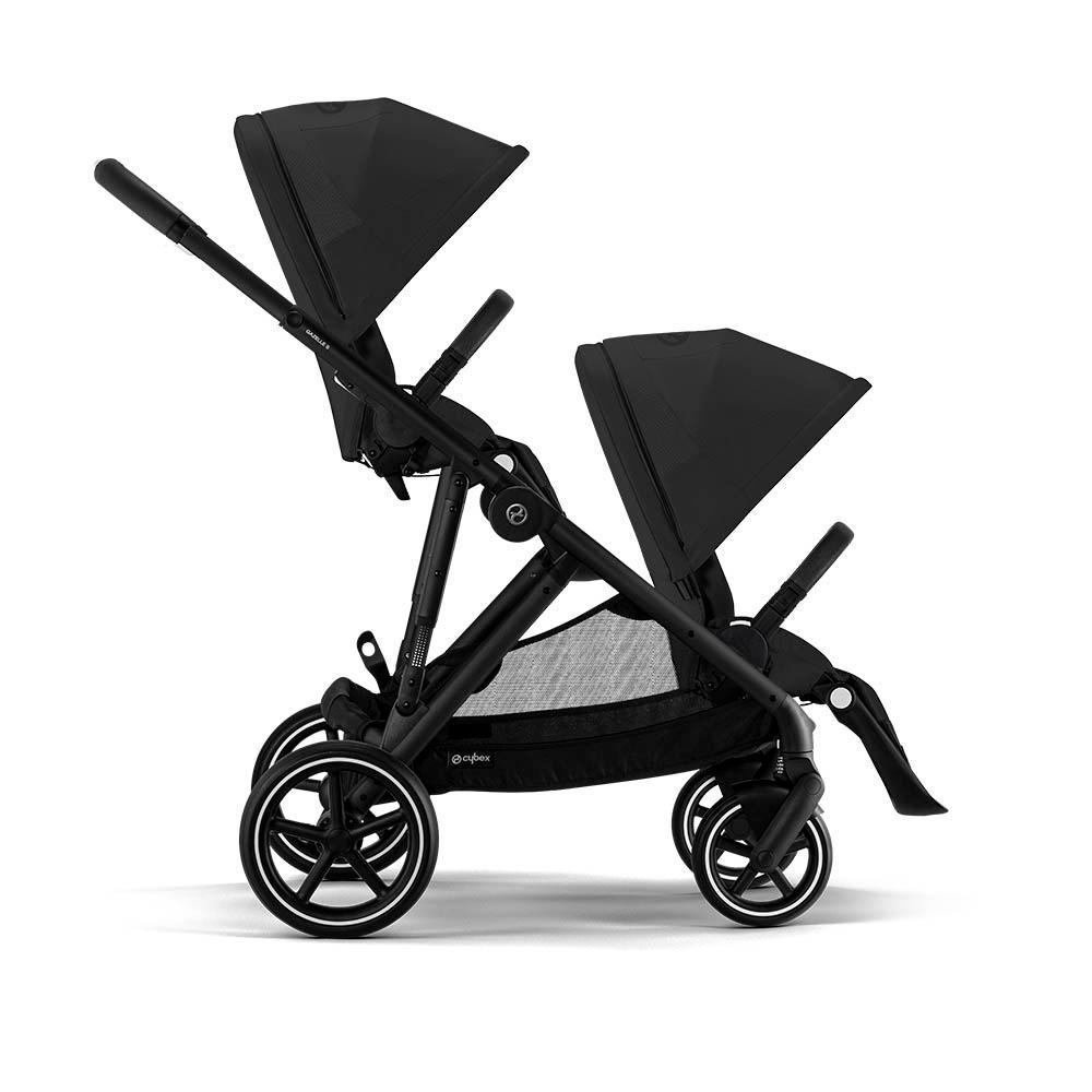 Cybex - Gazelle S Sreoller Double Stroller - Moon Black