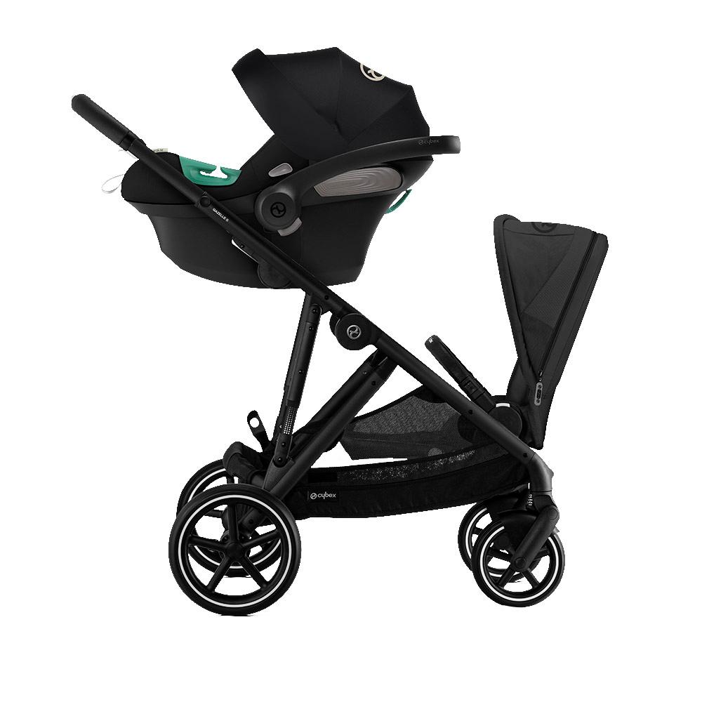 Cybex - Gazelle S Sreoller Double Stroller - Moon Black