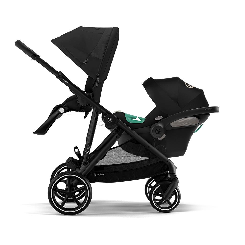 Cybex - Gazelle S Sreoller Double Stroller - Moon Black