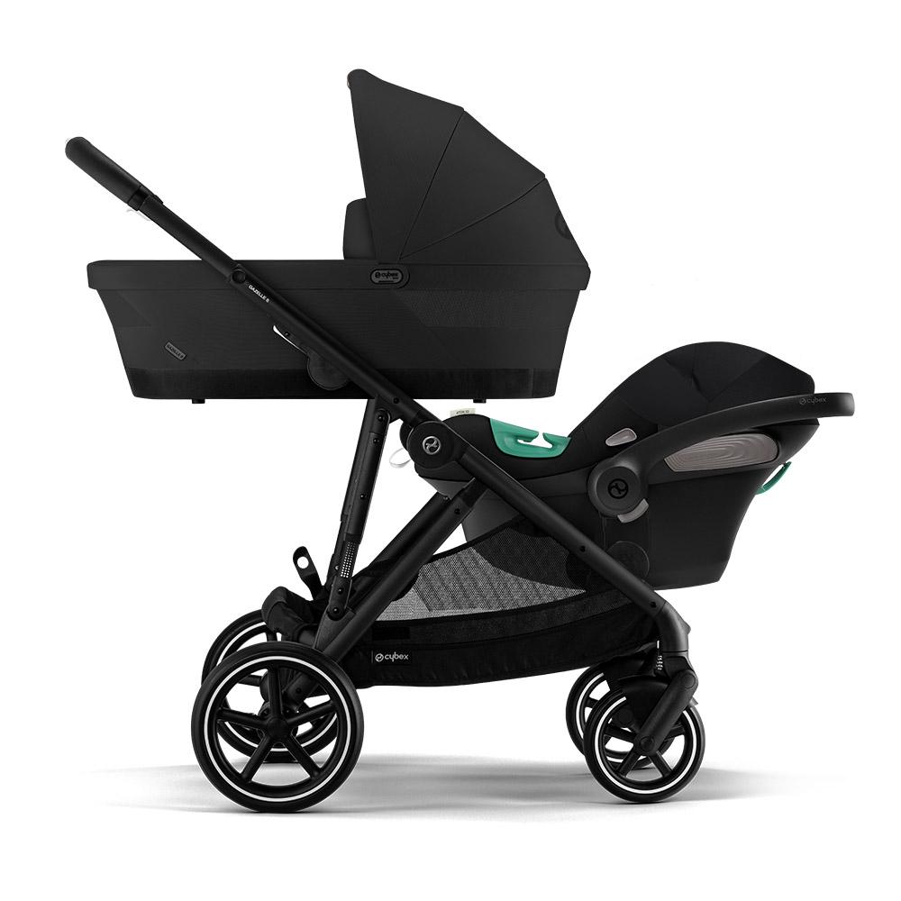 Cybex - Gazelle S Sreoller Double Stroller - Moon Black