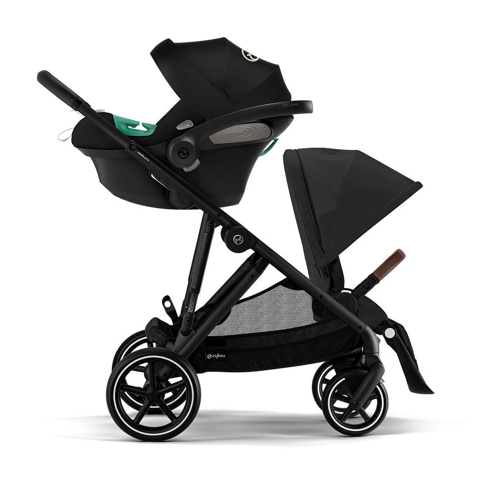 Cybex - Gazelle S Sreoller Double Stroller - Moon Black