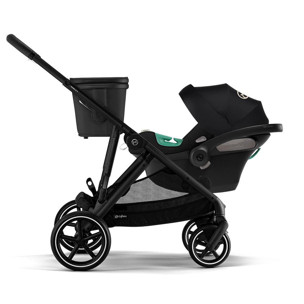 Cybex - Gazelle S Sreoller Double Stroller - Moon Black