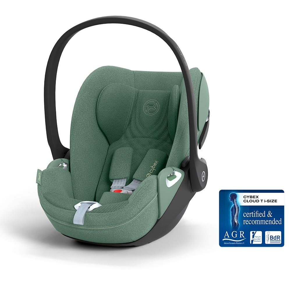 Cybex - Cloud T I-Size Plus Car Seat - Leaf Green/Dark Green