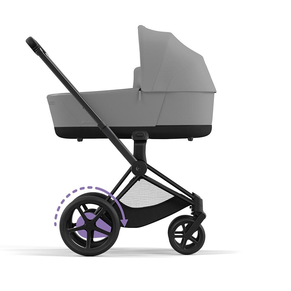 Cybex - Priam Lux Carry Cot - Mirage Grey/Dark Grey