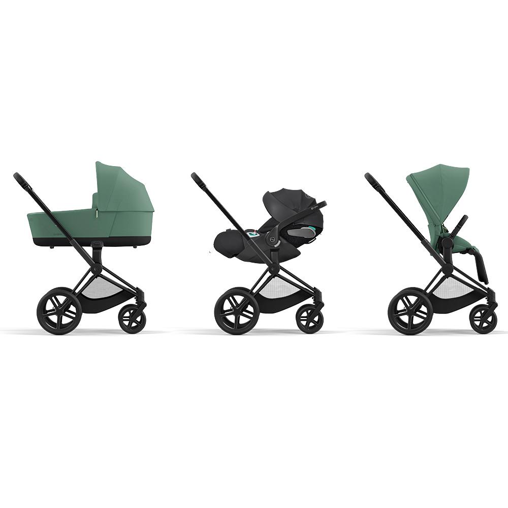 Cybex - Priam Lux Carry Cot - Leaf Green/Dark Green