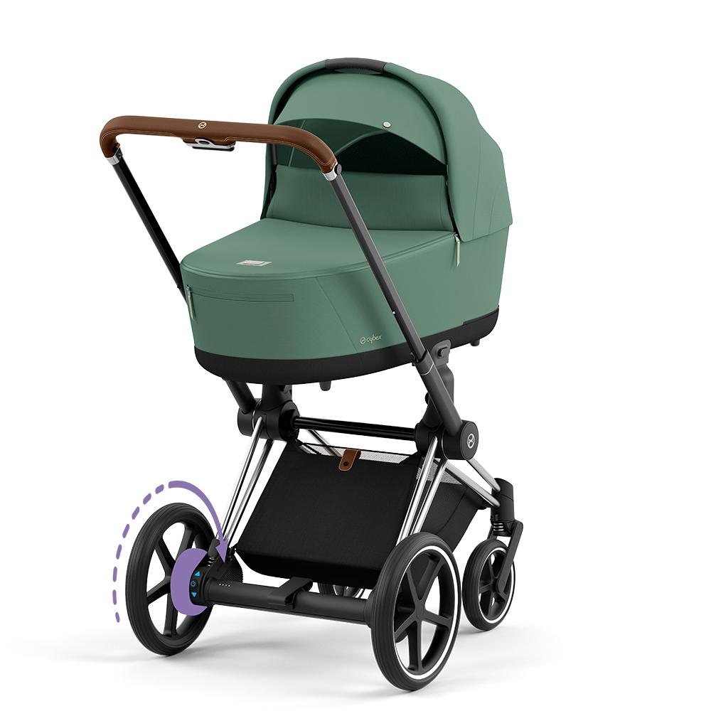 Cybex - Priam Lux Carry Cot - Leaf Green/Dark Green