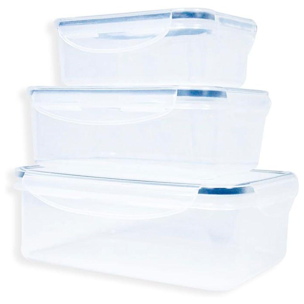 Sunray - Airtight Food Storage Container - Transparent - 3pcs