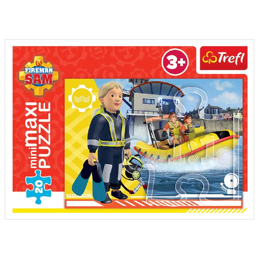 Mattel - The Heroic Fireman Sam Minimaxi Puzzle - 20pcs - Style May Vary