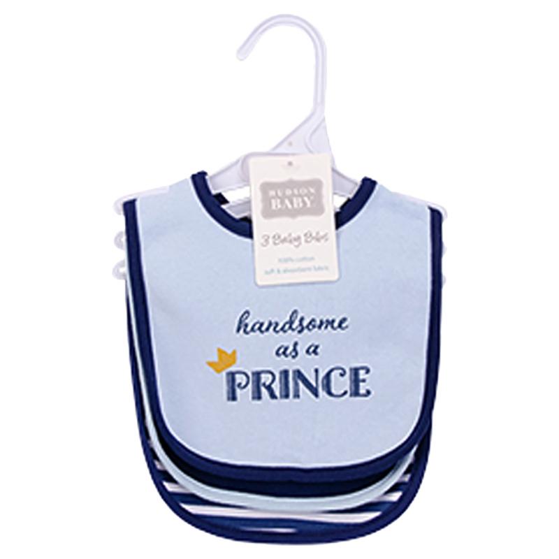 Hudson Childrenswear - 3pc-Set - Cotton Bibs - Little Prince