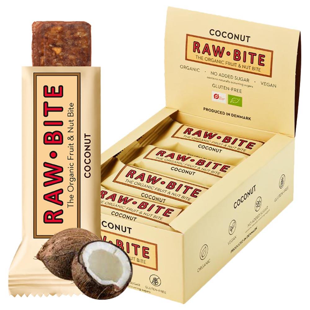 Rawbite - The Organic Fruit & Nut Bite - Coconut - 50g - 12pcs