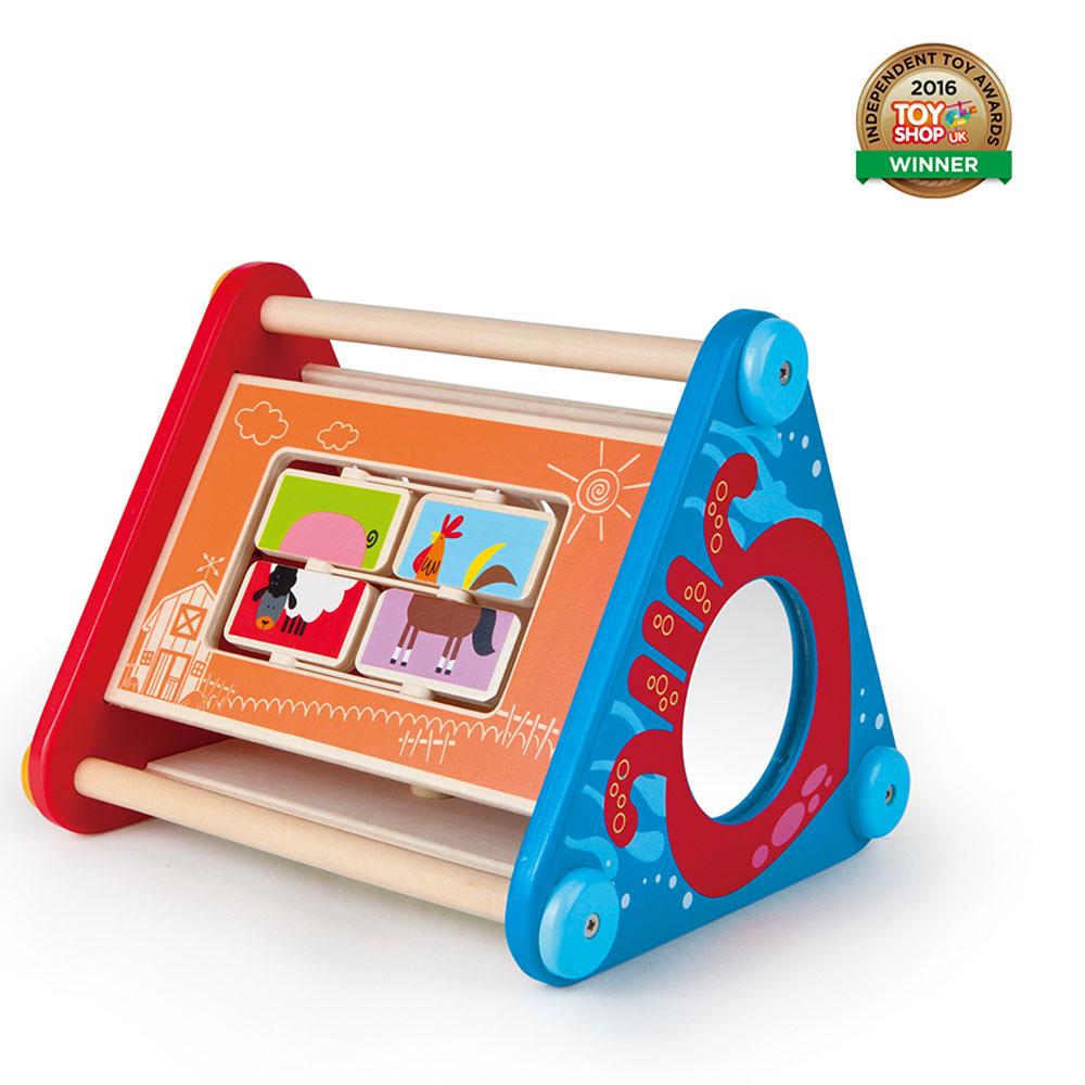 Hape - Take-Along 5 Sided Wooden Sensory Activity Box