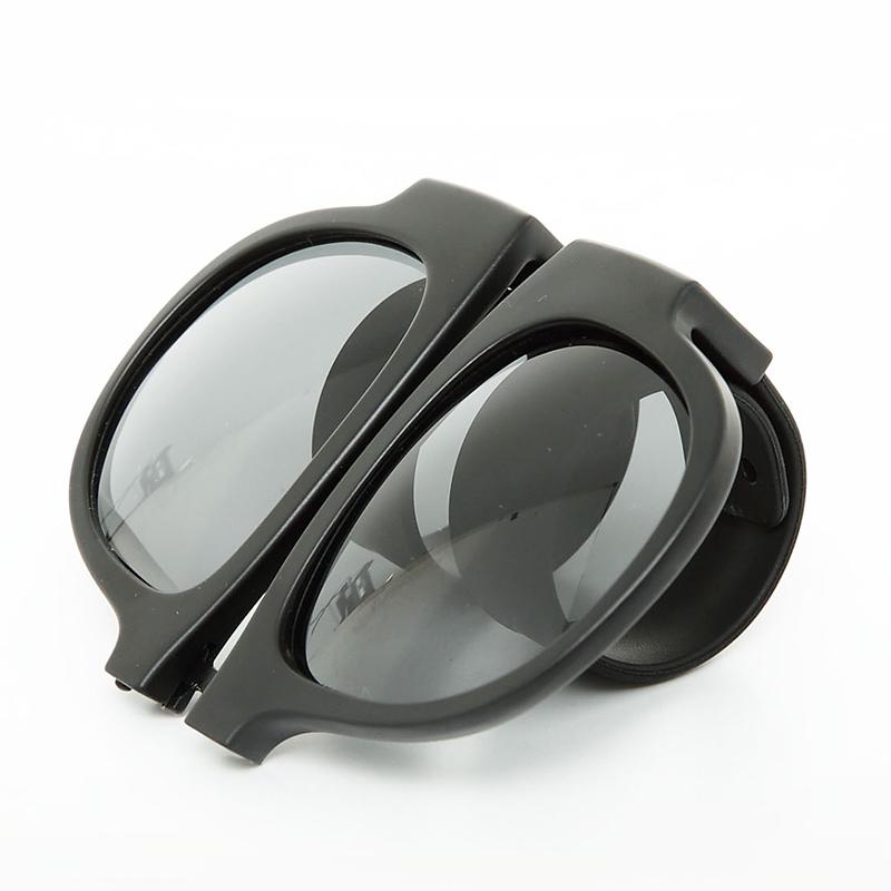 SlapSee - Pro Folding Sunglass - Black Frame/Slap-PlainLens