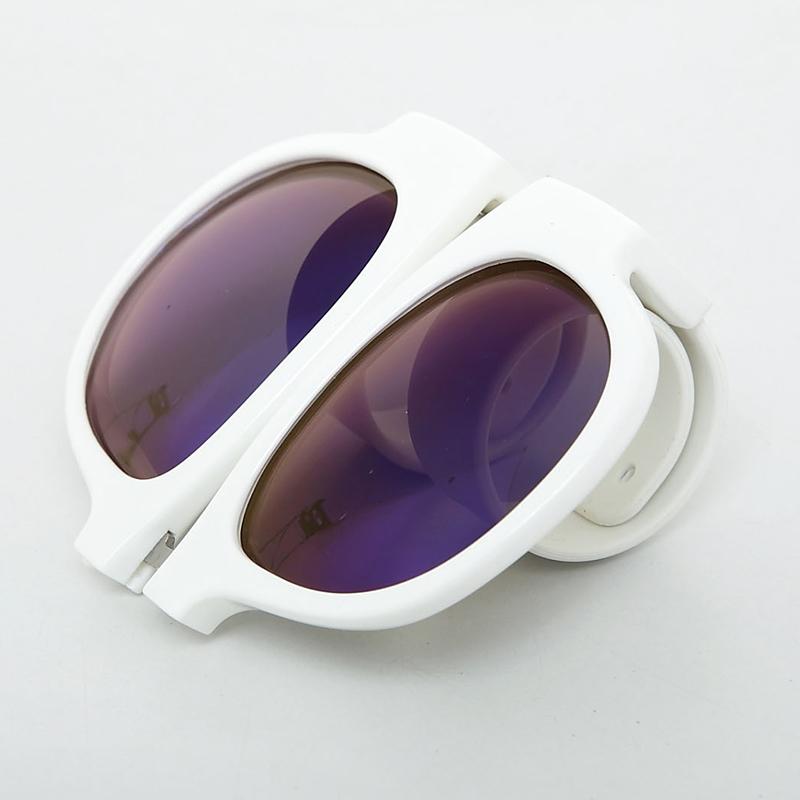 SlapSee - Pro Folding Sunglass - White Frame&Slap-BlueLens