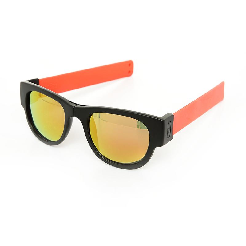 SlapSee - Pro Folding Sunglass - Black Frame/Coral Slap -MultiLens