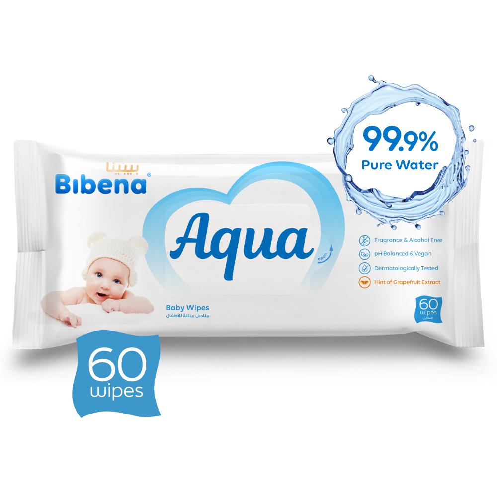 Bibena - Aqua Wipes - 60pcs