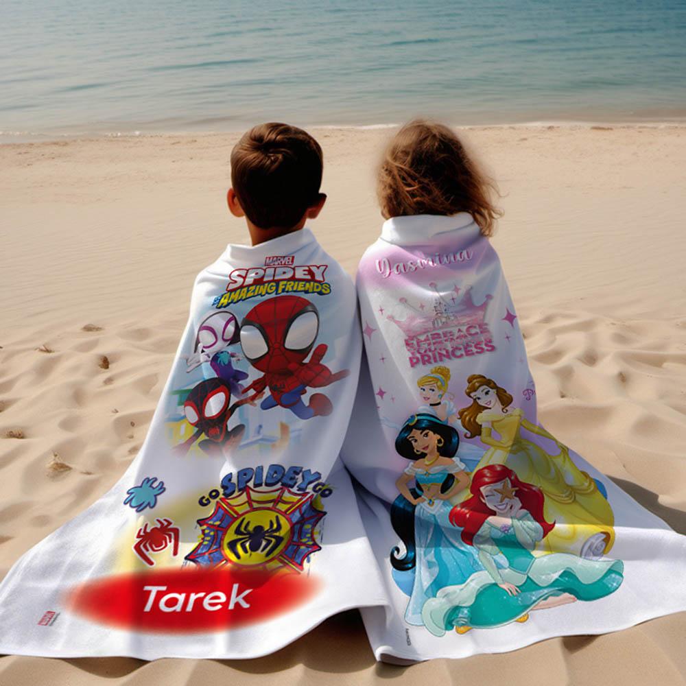 Essmak - Personalised Marvel Spidey Beach Towel 