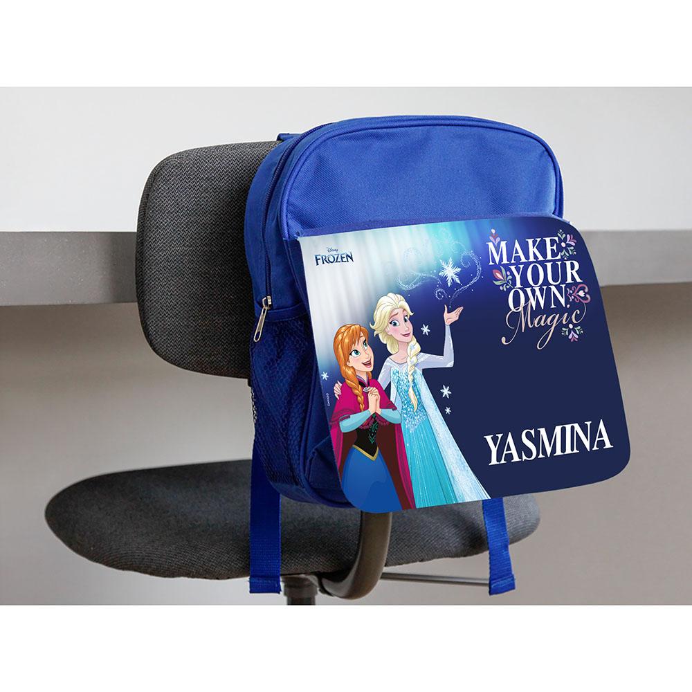 Essmak - Personalized Disney Frozen Backpack Set For Kids - 3pcs - Blue