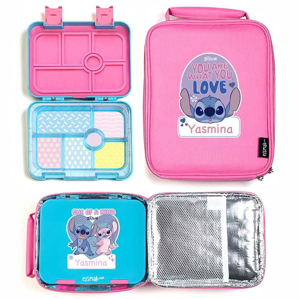 Essmak - Personalized Disney Stitch 2 Bento Pack - Pink