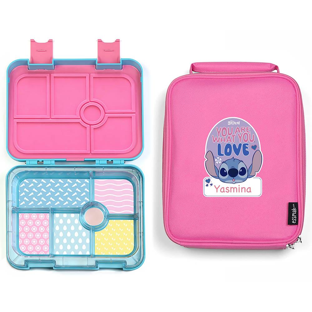 Essmak - Personalized Disney Stitch 2 Bento Pack - Pink