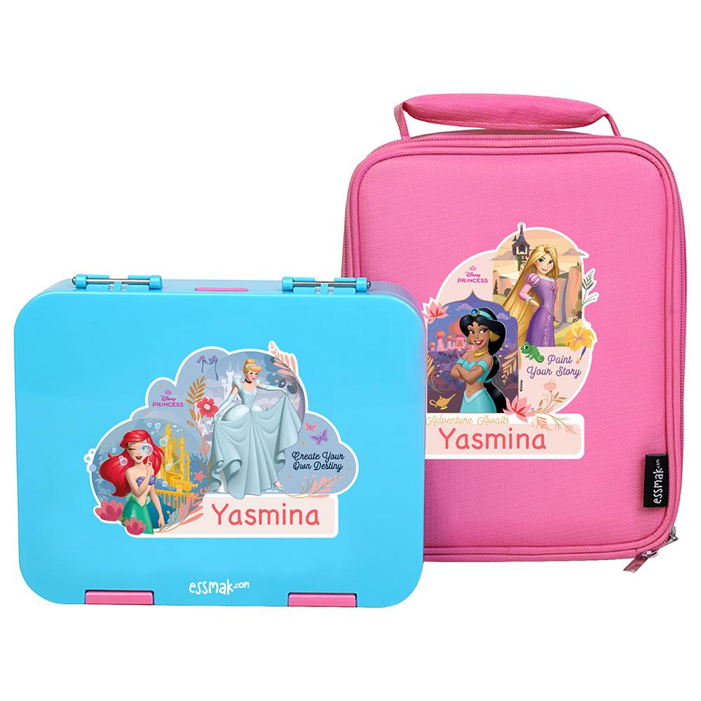 Essmak - Personalized Disney Princess 3 Bento Pack - Pink