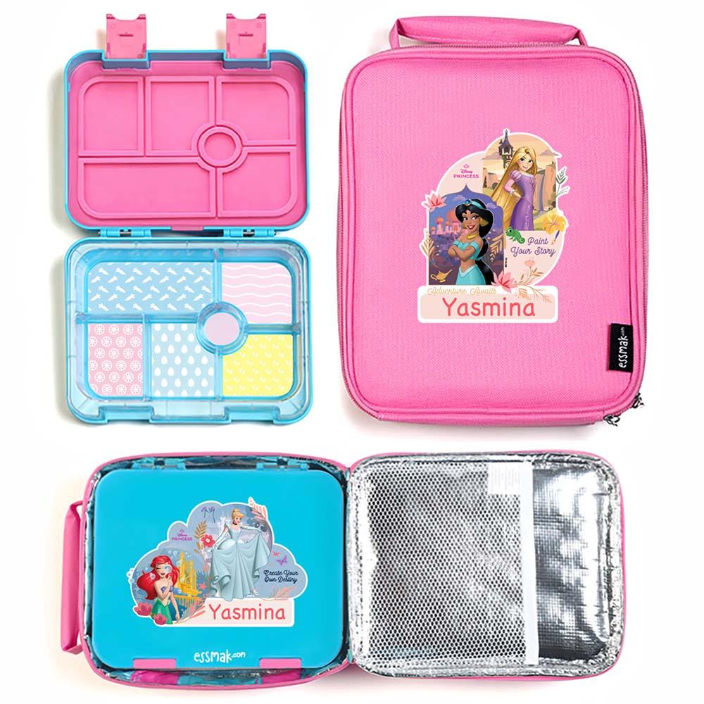 Essmak - Personalized Disney Princess 3 Bento Pack - Pink