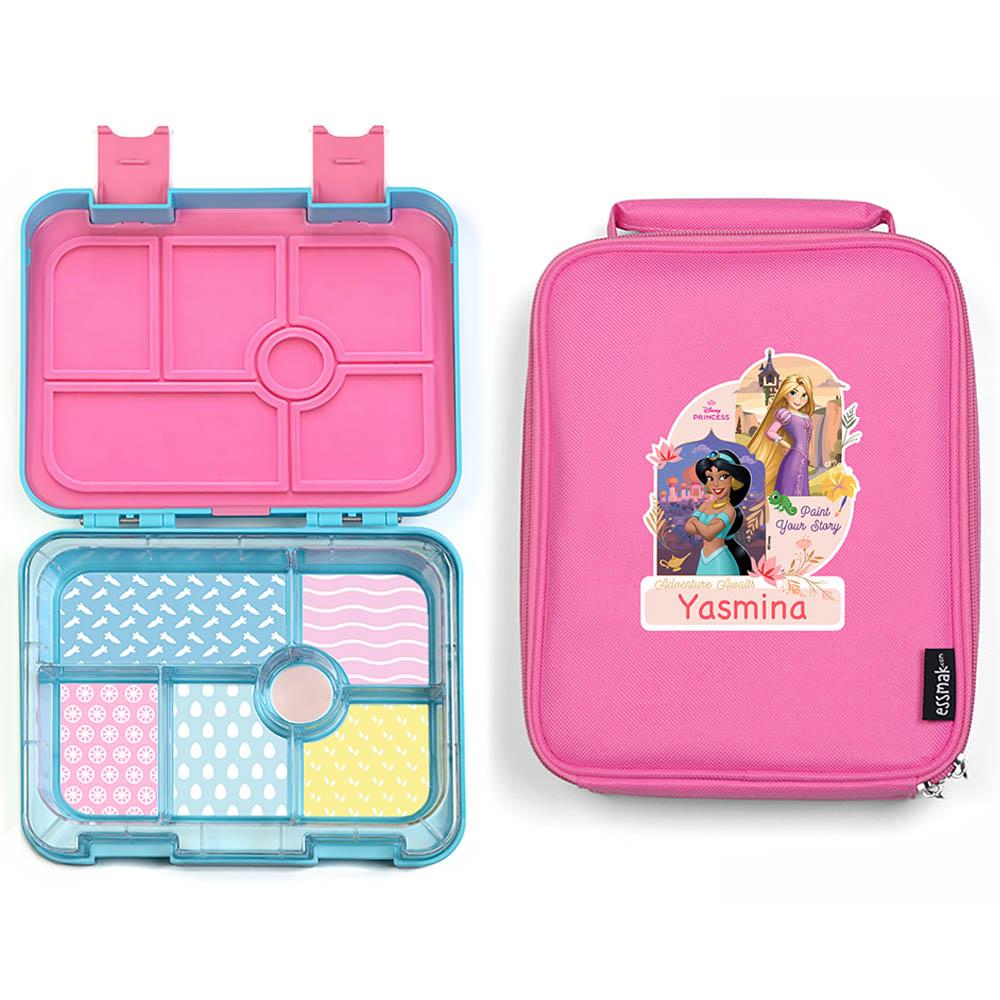 Essmak - Personalized Disney Princess 3 Bento Pack - Pink