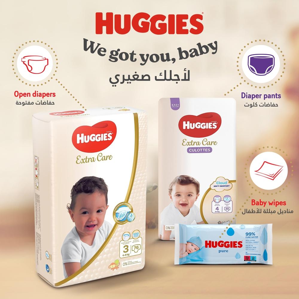 Huggies - Extra Care, Size 4+, 10 -16 kg, Value Pack, 38 Diapers