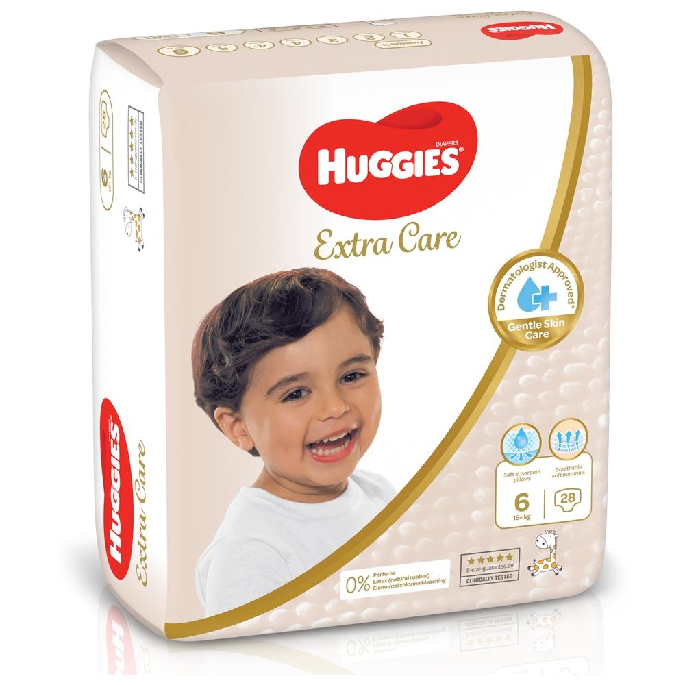 Huggies - Extra Care, Size 6, 15+ kg, Value Pack, 28 Diapers