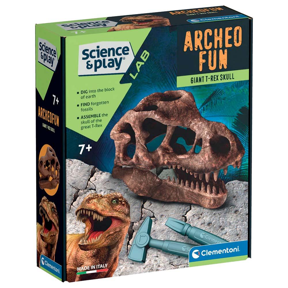 Clementoni - Science & Play Archeo Tyrannosaurus Rex Giant Skull Kit